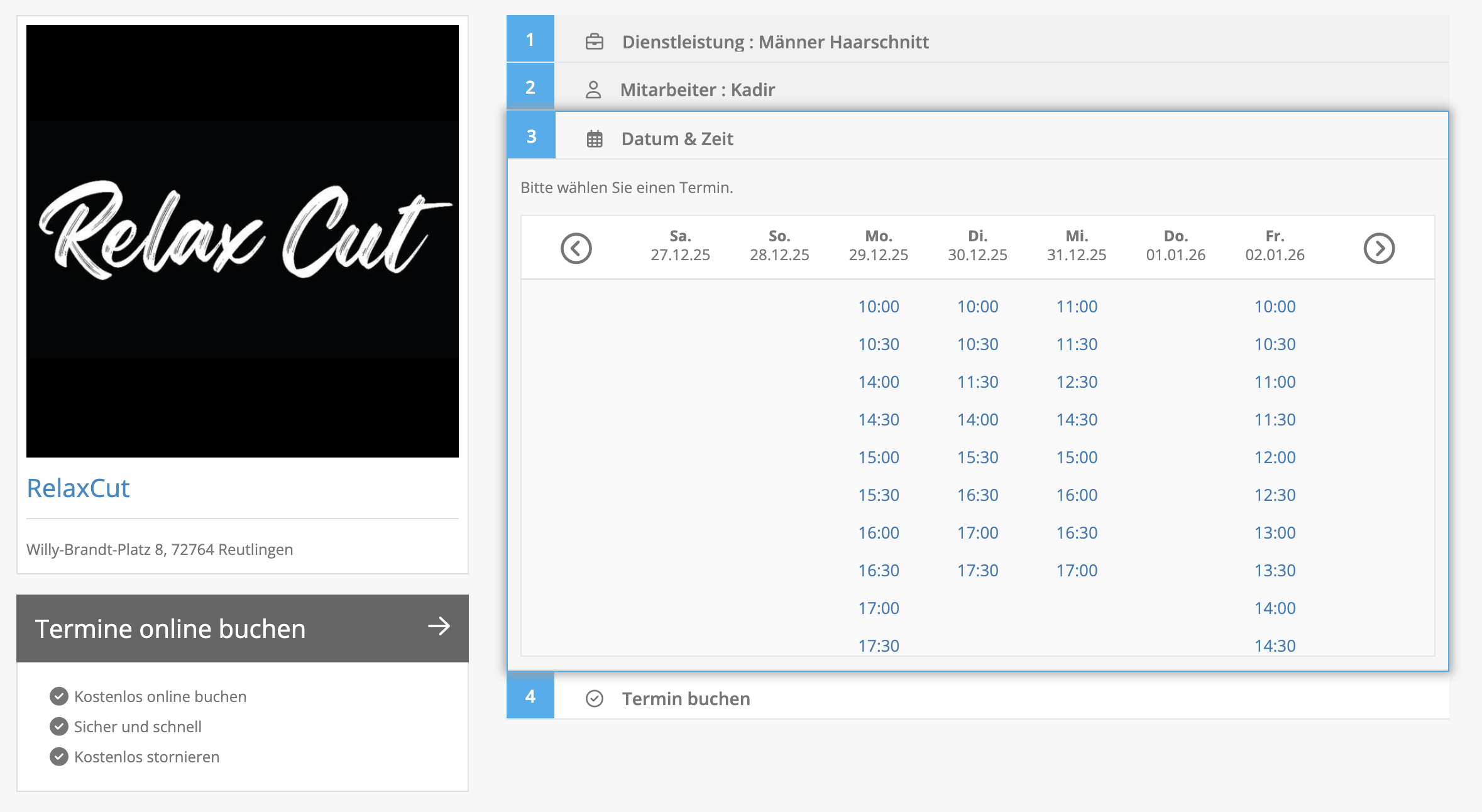 RelaxCut Friseursalon screenshot 1