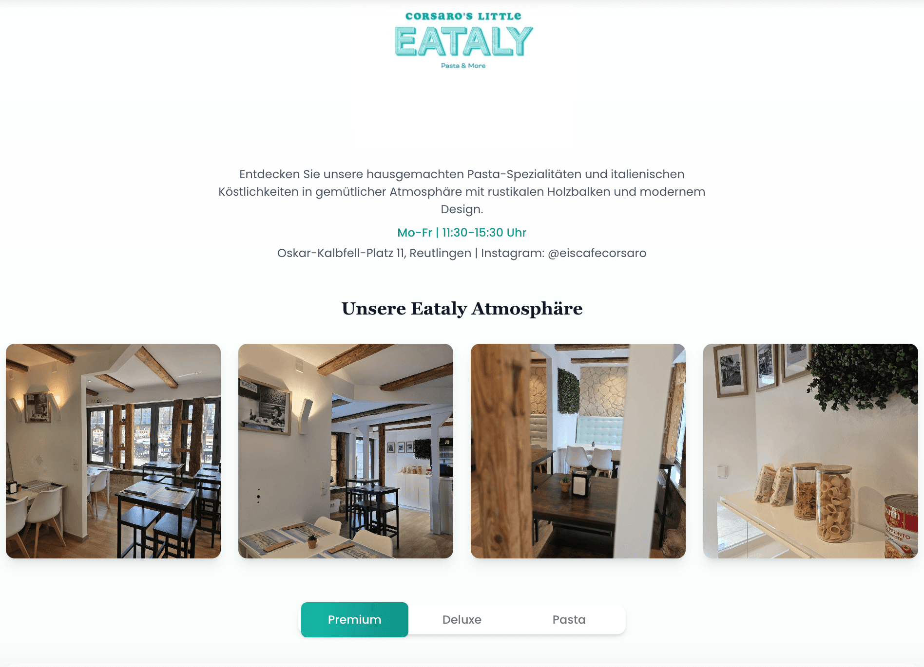 Eiscafé Corsaro Reutlingen – Website-Ansicht 2